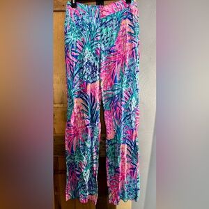 Lilly Pulitzer Palazzo Pants – Pineapple Print Multicolor – Size M
